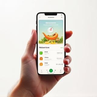 Smartphone affichant l’application de suivi nutrition.