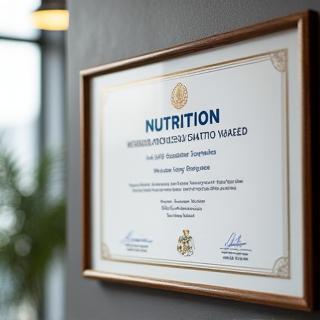 Certificat de nutrition affiché dans le cabinet.