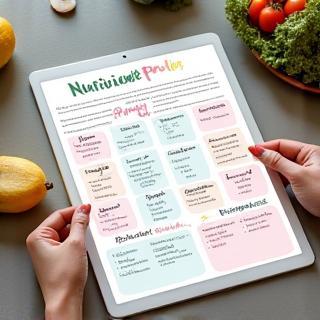 Plan nutritionnel détaillé tenant compte des préférences clients.